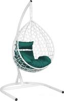 Подвесное кресло LetoLux Liverpool Comfort (белый/темно-зеленый)