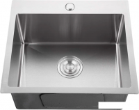 Кухонная мойка GranFest Metal нержавеющая сталь AISI 304 GF-5050 (с сифоном)