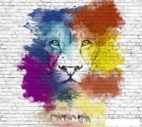Фотообои ФабрикаФресок Лев и граффити 573270 (300x270)