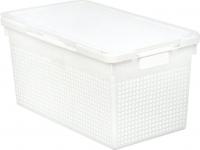 Коробка для хранения Violet Лофт с крышкой 562106 21 л (белый)