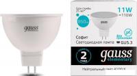 Светодиодная лампочка Gauss Elementary MR16 11W 850lm 4100K GU5.3 LED 13521