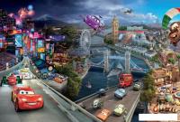 Фотообои ФабрикаФресок Тачки в городе мультфильм 884270 (400x270)