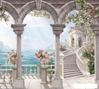 Фотообои ФабрикаФресок Фреска с колоннами 843270 (300x270)