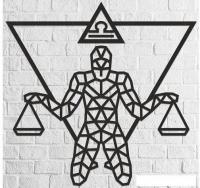 Настенная фигура Eco-Wood-Art Знак зодиака Весы