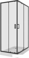 Душевой уголок Niagara NG-6881-08 100x80 (черный)