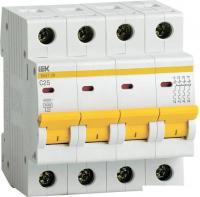 Выключатель автоматический IEK ВА47-29 4Р 25А 4.5кА С MVA20-4-025-C