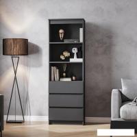 Книжный шкаф ДСВ Мори МСТ 600.3 (графит)