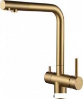 Смеситель Paulmark Skalen Sk213020-BG (брашированное золото)