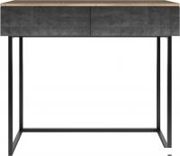 Консольный стол Shtabe Simple 7011 эко (графит/дуб веллингтон/черный)