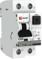 Дифференциальный автомат EKF АВДТ-63 16А30мА 6кА DA63-16-30e