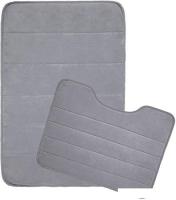 Набор ковриков Вилина Велюр 7173 (50x80, 50x50, серый)