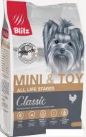 Сухой корм для собак Blitz Classic Mini & Toy Breeds All Life Stages (для мелких и миниатюрных пород