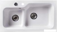 Кухонная мойка Belux SG-REC-DUO 8045 (белый кварц)