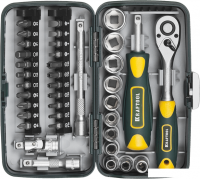 Набор трещотка с головками и битами KRAFTOOL 27970-H38 (38 предметов)