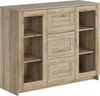 Комод Mio Tesoro Сириус 2 двери со стеклом и 3 ящика 117x95 2.02.03.380.3 (дуб сонома)
