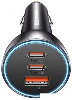Автомобильное зарядное Baseus Golden Contactor Pro Triple Fast Charger Car Charger 65W CGJP010013 (т