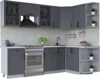 Готовая кухня Интерлиния Тренд 1.5x2.5 правая (пепел/пепел/опал светлый)