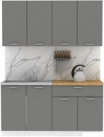 Готовая кухня ЭлиГард Lion 2 1.6 (дымчатый алмаз/дуб бунратти)