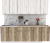 Готовая кухня ЭлиГард Lion 2.4 (сосна каньон/дуб каньон/малага)