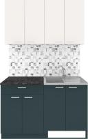 Готовая кухня Агута Альфа 1.5 (глиняный серый/холодный серый/кастилло темный)