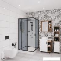 Душевая кабина Niagara NG-6902-01Q Black 100x100x210 (прозрачное стекло)