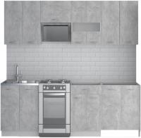 Готовая кухня Mio Tesoro Экстра-лайт 2.2 без столешницы (ателье светлый)