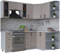 Готовая кухня Интерлиния Тренд 1.5x2.1 правая (луна/луна/бискайская сосна)