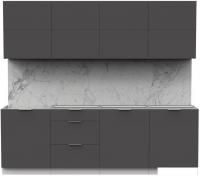 Готовая кухня Интермебель Микс Топ-38 2.4м без столешницы (графит серый)