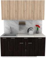 Готовая кухня ЭлиГард Lion 1 1.6 (дуб сонома/дуб марбург/королевский опал)