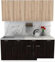 Готовая кухня ЭлиГард Lion 1.8 (дуб сонома/дуб марбург/королевский опал)