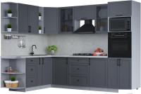 Готовая кухня Интерлиния Тренд 1.88x2.8 ВТ левая (пепел/пепел/опал светлый)