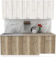 Готовая кухня ЭлиГард Lion 2.0 (сосна каньон/дуб каньон/малага)