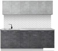 Готовая кухня Артём-Мебель Лана СН-113 без стекла 2.2 (бетон спаркс лайт/бетон спаркс)