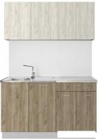 Готовая кухня Артём-Мебель Лана СН-113 без стекла 1.4 (дуб крафт белый/дуб крафт серый)