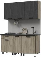 Готовая кухня Стендмебель Эдинбург 1.6 (железный камень/дуб крафт серый)