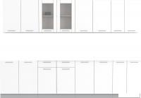 Готовая кухня Интерлиния Мила 30 без столешницы (белый платинум)