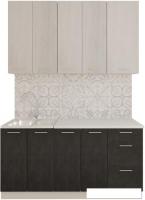 Готовая кухня Артём-Мебель Эльза СН-114 без стекла МДФ 1.6/3м (бетон белый/бетон серый)