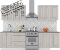 Готовая кухня Интермебель Бостон-7 2.2 (ясень капучино софт/ясень капучино софт/мрамор лацио белый)