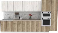 Готовая кухня ЭлиГард Lion 3.6 (сосна каньон/дуб каньон/малага)