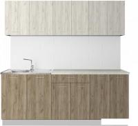 Готовая кухня Артём-Мебель Лана СН-113 без стекла 2.0 (дуб крафт белый/дуб крафт серый)