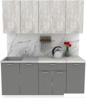 Готовая кухня ЭлиГард Lion 1.8 (ледяное дерево/дымчатый алмаз/королевский опал)