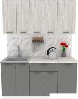 Готовая кухня ЭлиГард Lion 1 1.6 (ледяное дерево/дымчатый алмаз/королевский опал)