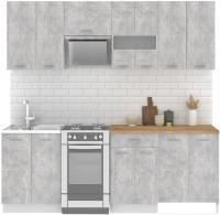 Готовая кухня Mio Tesoro Экстра-лайт 2.2 (ателье светлый/дуб бунратти)