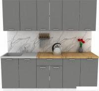 Готовая кухня ЭлиГард Lion 2.2 (дымчатый алмаз/дуб бунратти)