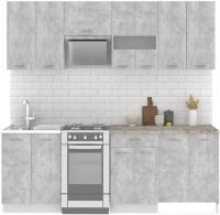 Готовая кухня Mio Tesoro Экстра-лайт 2.2 (ателье светлый/марсель)