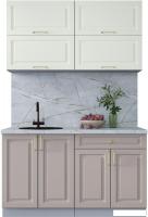 Готовая кухня Интерлиния Мила Шато 1.4Б (белый/луна/серый каспий)