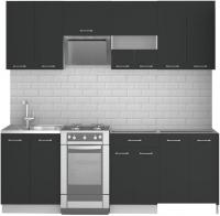 Готовая кухня Mio Tesoro Экстра-лайт 2.2 без столешницы (антрацит)