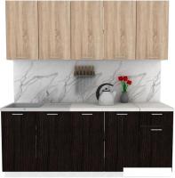 Готовая кухня ЭлиГард Lion 2.0 (дуб сонома/дуб марбург/королевский опал)