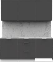 Готовая кухня Интермебель Микс Топ-4 1.8м без столешницы (графит серый)