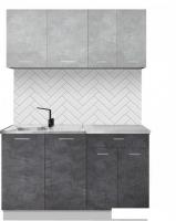 Готовая кухня Артём-Мебель Лана СН-113 без стекла 1.4 (бетон спаркс лайт/бетон спаркс)